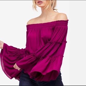 Free People off the shoulder top NWOT